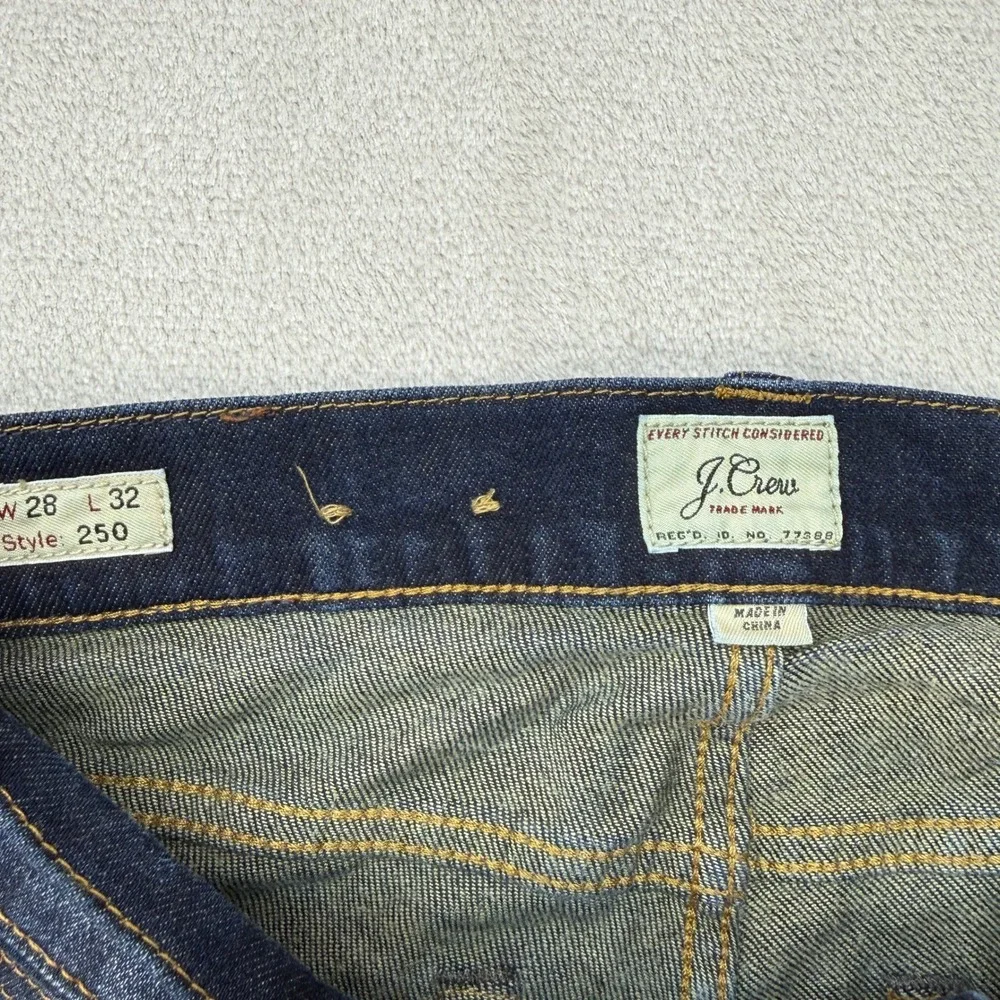 J.Crew 250 Skinny Jeans Mens 28x32 Dark Indigo Kurabo Japanese Dark Denim Preppy